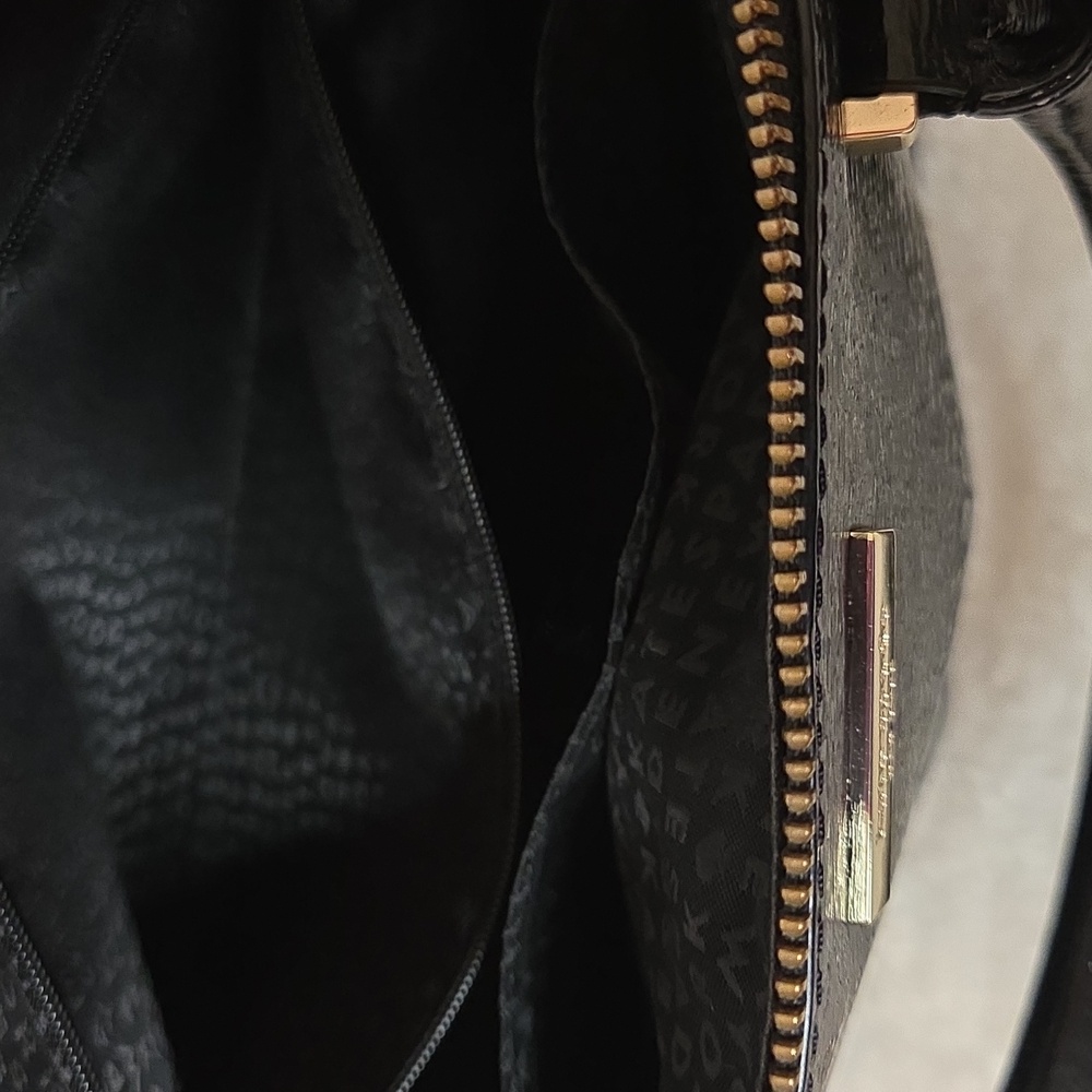 kate spade Black Patent Satchel with Pink Scarf Accent - Picture 4 of 7
